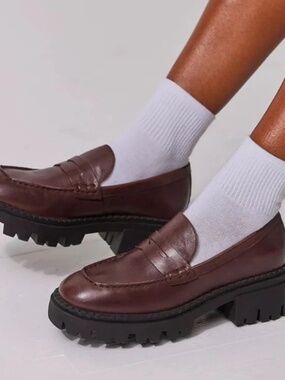 Lyra Lug Sole Loafer - Brown/Black